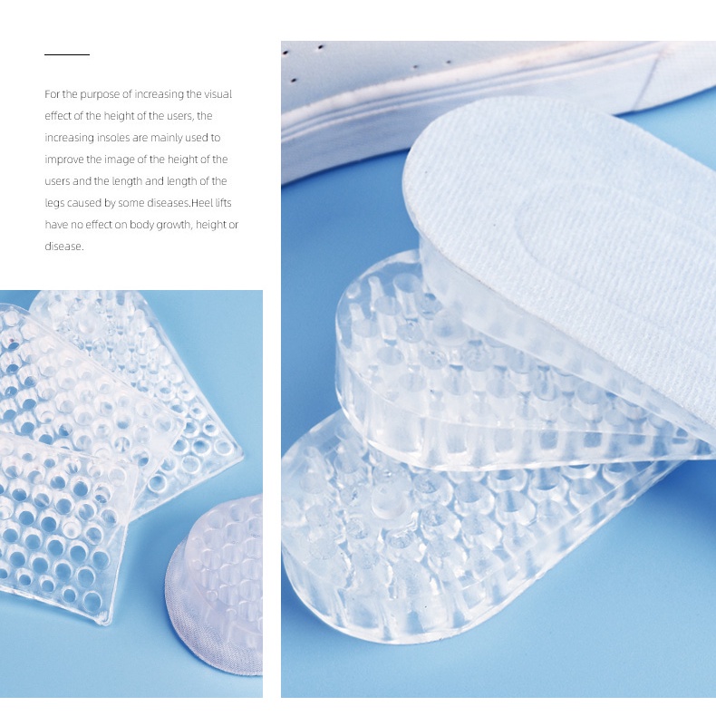Silicone Miếng Lót Giày Tăng Chiều Cao 2 / 3 / 5cm Bằng Silicon Mềm Cho Nam Và Nữ