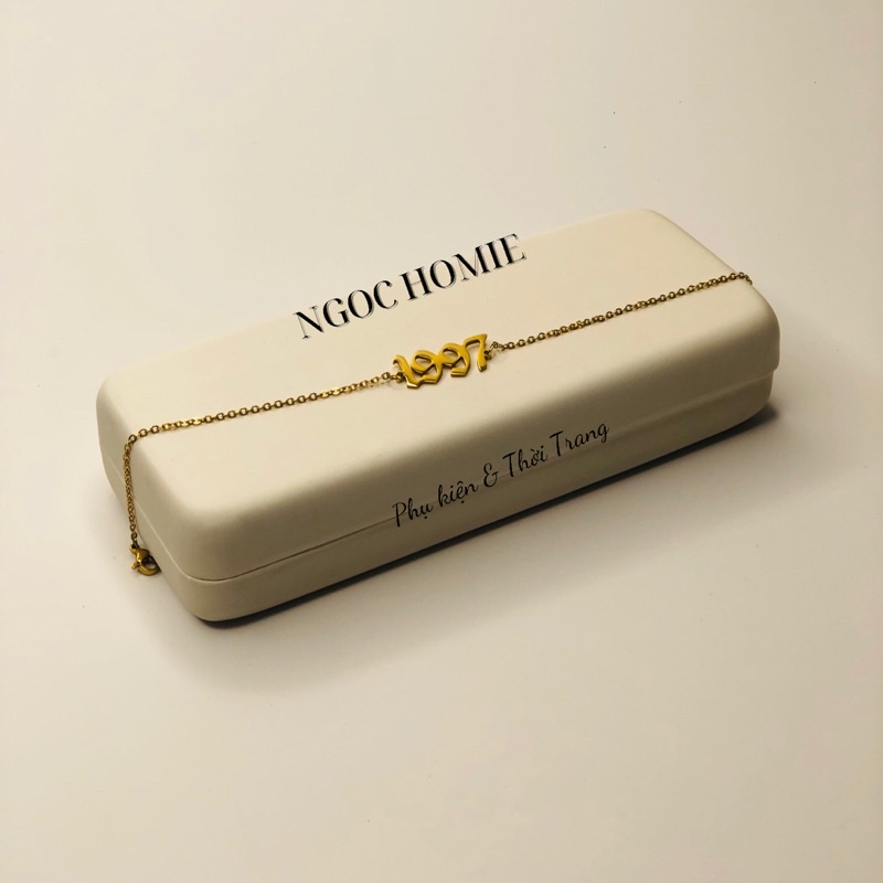 Vòng chân và tay đủ các năm sinh chất hợp kim mạ vàng không gỉ