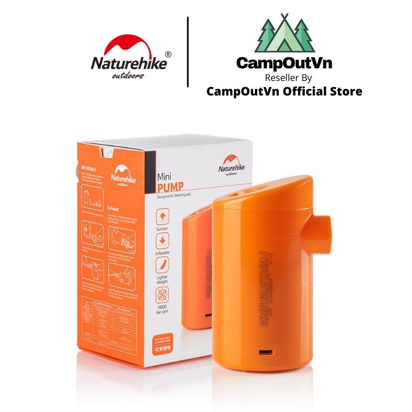 Naturehike đồ cắm trại campoutvn máy bơm hơi nệm gối dã ngoại du lịch sạc USB A123