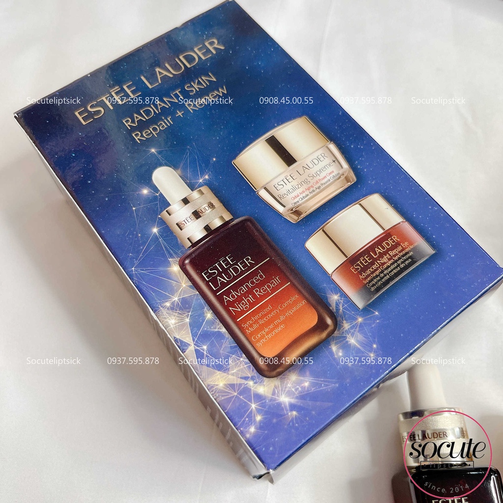 Set Serum Kem Dưỡng Kem Mắt Radiant Skin Estee Lauder (Serum 20ml - Kem Dưỡng 7ml - Kem Mắt 5ml)