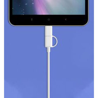 Cáp sạc Xiaomi Mi 2-In-1 Micro Usb to Type C - Hãng Phân Phối