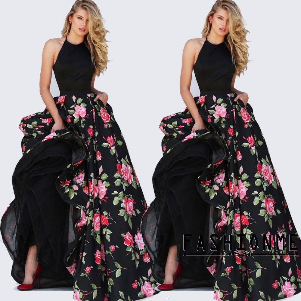 ღ𝓂ℰWomen Sexy Summer Boho Long Maxi Evening Party Dress Beach Dress Chiffon Floral Dresses