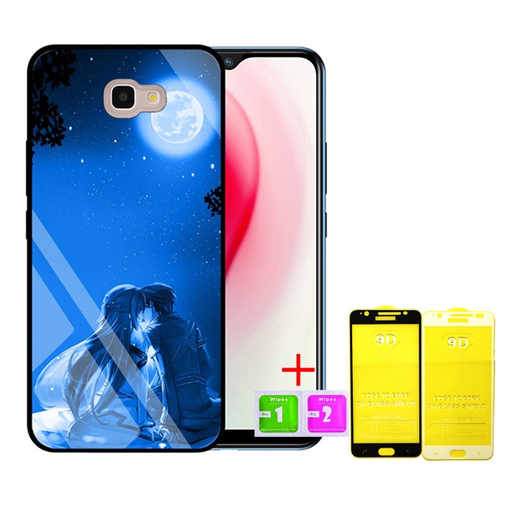 &quot;Combo 1 ốp lưng Samsung J5 Prime + 1 Cường Lực&quot; Mặt kính 3D sang trọng_Không Nhòe, Không Phai Hình ( Tim shop )