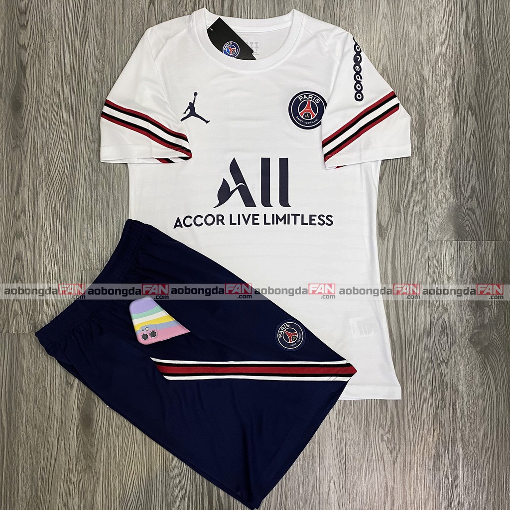 Quần Áo Bóng Đá PSG Trắng 2023 - Quần Áo Đá Banh Thái Lan