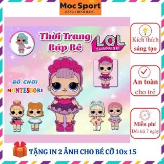 Học liệu bóc dán Thay Đồ LOL Surprise - Đồ chơi Búp Bê công chúa Lol, Thay đồ cho ChiBi Búp bê công chúa thời trang