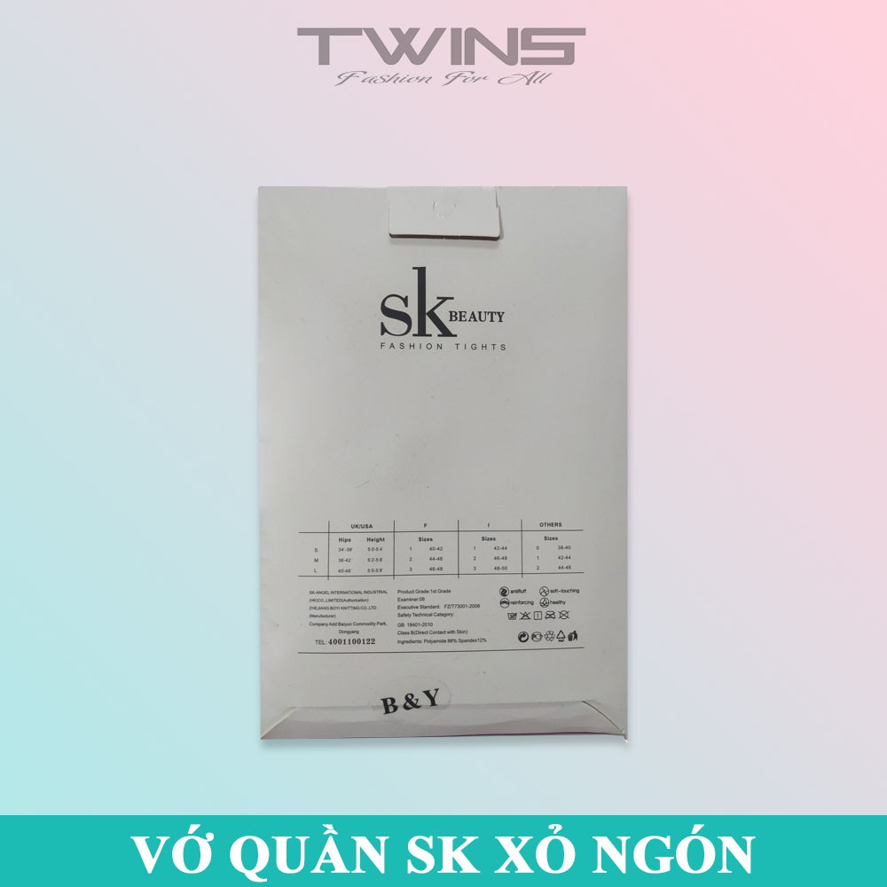 Vớ luôn quần xỏ ngón 2 màu da, đen SK 15D