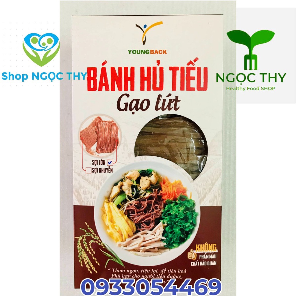 [Mới] Hủ tiếu gạo lứt ăn liền Young Back hộp 300gr (6 túi)