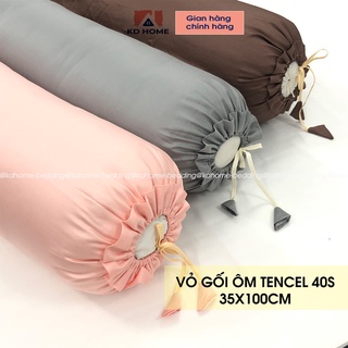 Vỏ gối ôm lụa tencel 40s mềm mát kích thước 35x100cm màu trơn sang trọng KD Home