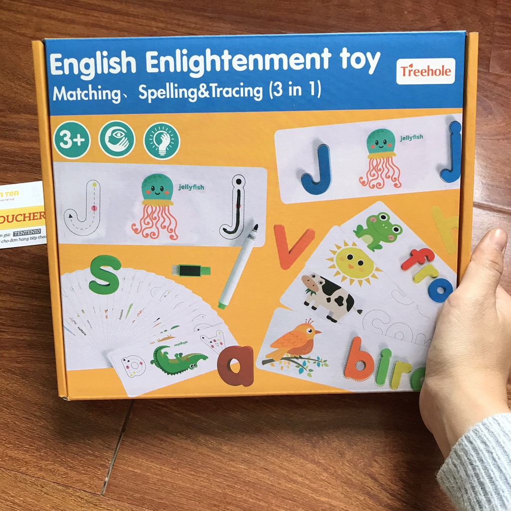 Spelling Game học đánh vần chữ cái tiếng Anh cho bé đồ chơi Simba 26 chữ hoa, 52 chữ thường 2021