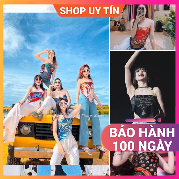 Khăn Bandana Quấn Làm Áo BLACKPINK - Khăn Turban Lụa Vuông Quàng Cổ Nữ Đẹp Cao Cấp Phong Cách Hàn Quốc