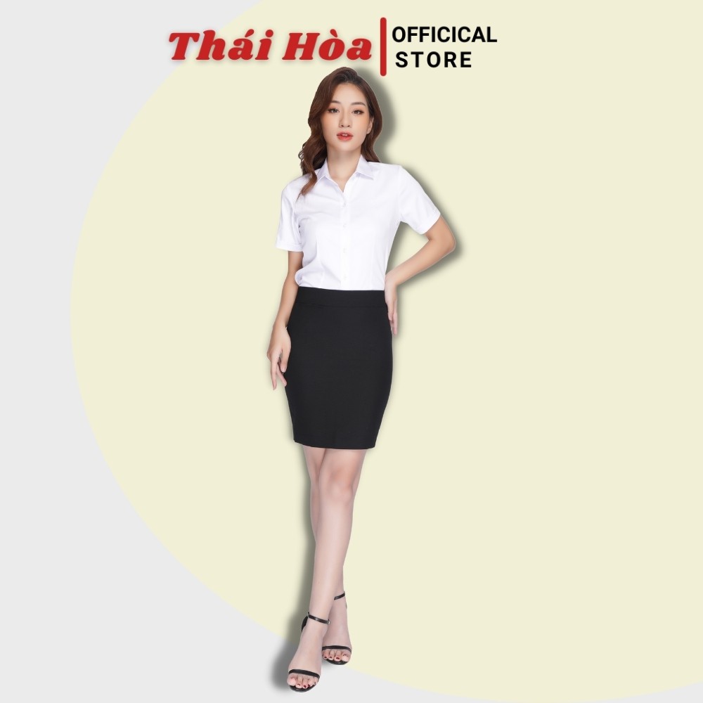 Áo sơ mi nữ công sở ngắn tay sợi tre Thái Hoà các màu ASW0301-R10 | BigBuy360 - bigbuy360.vn
