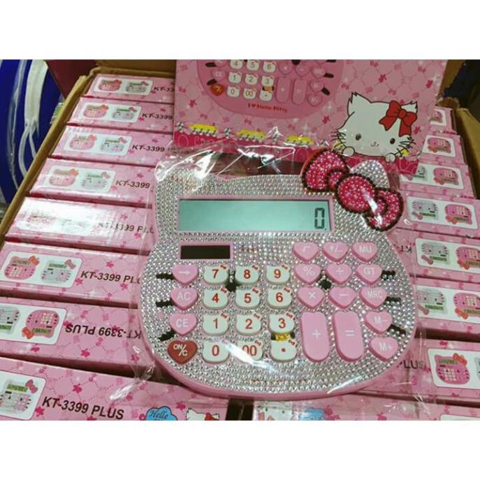 Máy tính hello kitty đính đá Bling cực xinh