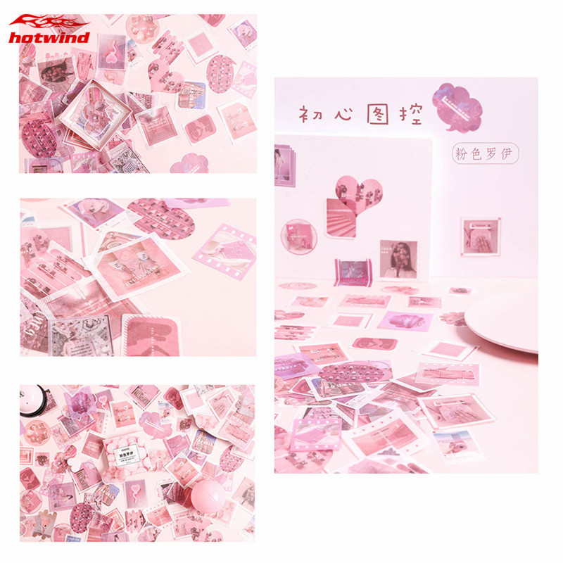 HW Hộp 80 Miếng Dán Hình Ảnh Trang Trí Sổ Lưu Niệm