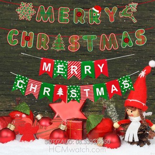 Dây treo trang trí Giáng Sinh, Noel chữ MERRY CHRISTMAS