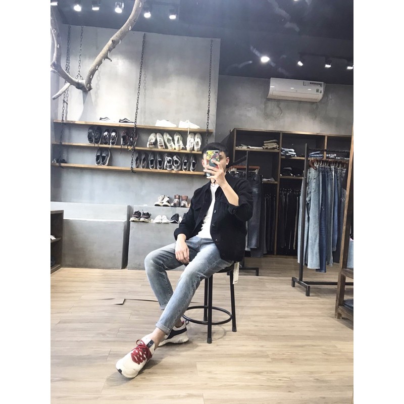 Quần Jean nam xanh xước Carrot Fit DENIMST 196 | BigBuy360 - bigbuy360.vn