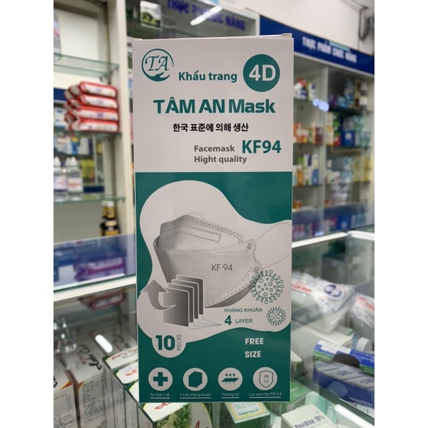 Khẩu trang KF94-  Thùng 300 cái  Cao Cấp Hoàng Dũng Mask Ôm sát mặt - Hàng Xuất khẩu