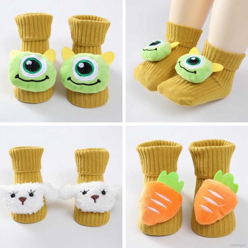 Vớ cotton chống trượt họa tiết trái cây hoạt hình cho bé sơ sinh từ 0-1 tuổi