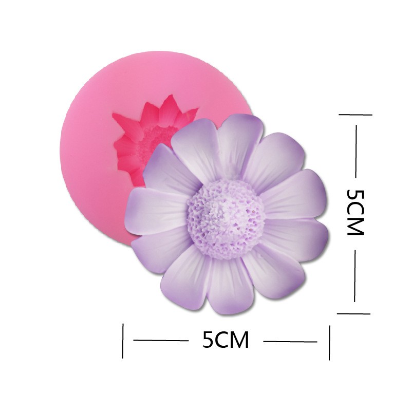 Khuôn rau câu 4D silicon Hoa 10 giờ (kích thước đọc mô tả)