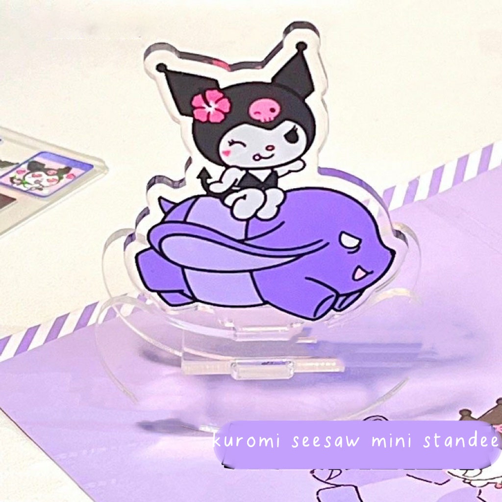 Standee Nhựa Mô Hình Mini Chân Đế Bập Bênh Sanrio Kuromi