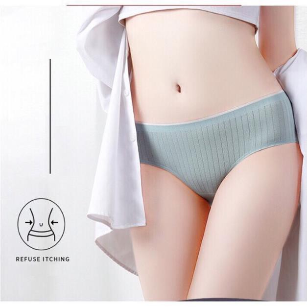 Quần Lót Cotton Gân Tăm Không Đường May Kháng Khuẩn | BigBuy360 - bigbuy360.vn