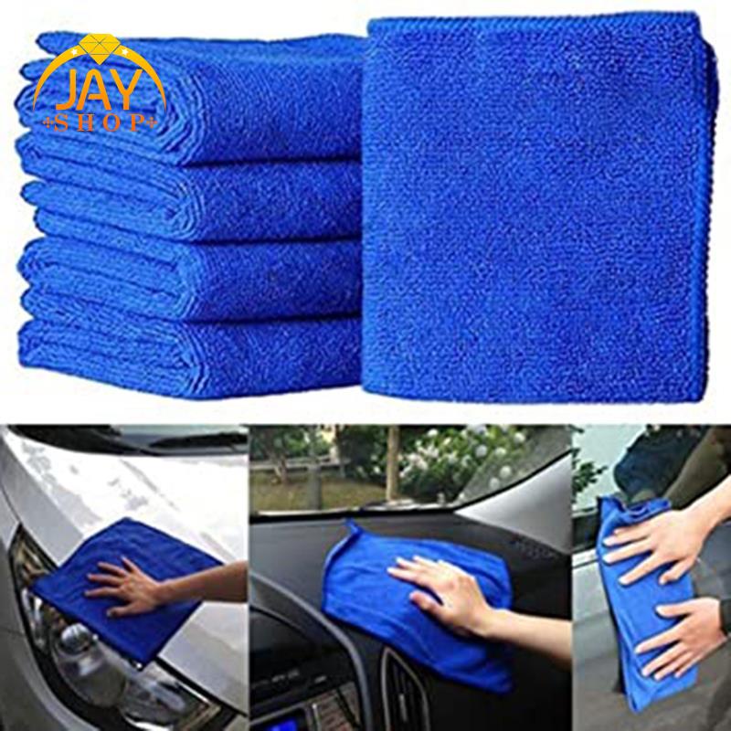Set 10 Khăn Lau Xe Hơi Thấm Hút Nước Không Xơ Vải Hình Vuông