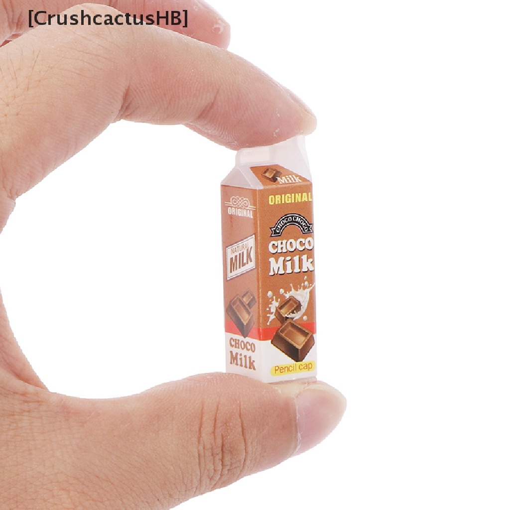 [CrushcactusHB] 4 Pcs/Set Doll house Mini Stereoscopic Boxed Fruit Milk Miniature Model Props Hot Sell