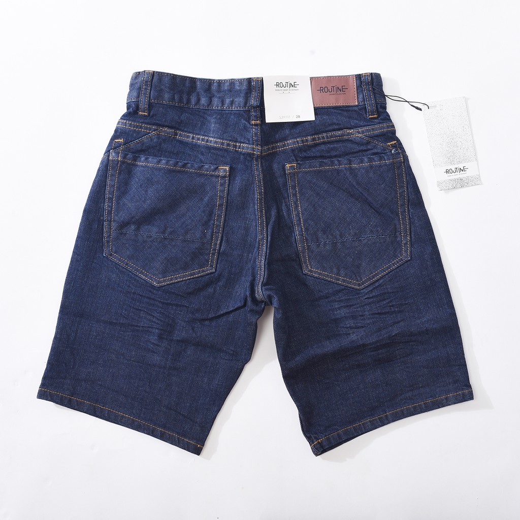 Quần short jean nam rách Routine