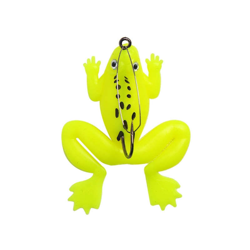 QQ Set 4 Mồi Câu Cá Ếch Giả Bằng Silicon Mềm 60mm 5.2g