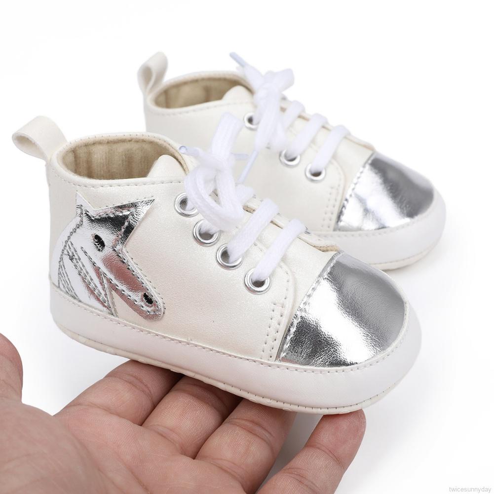 Giày thể thao da PU đế mềm chống trượt cho bé sơ sinh 0-18 tháng tuổi