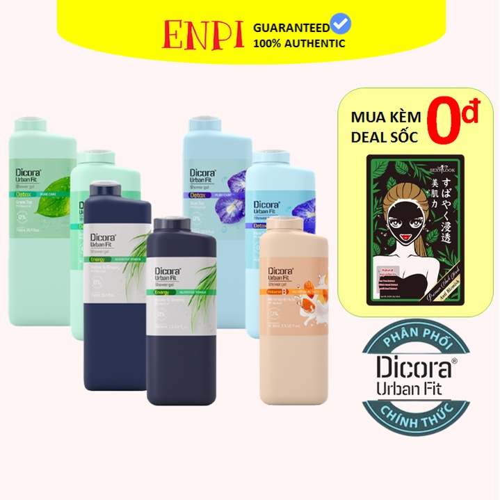 Sữa tắm Dicora Urban Fit Shower Gel chiết xuất tự nhiên hương thơm dịu nhẹ