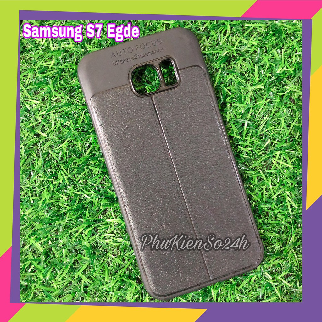 Ốp lưng Samsung Galaxy S7 Edge Auto Focus giả da chống sốc