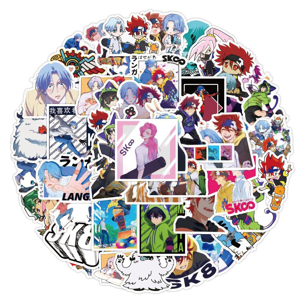 Miếng Dán Anime PEWANY SK8 Bằng PVC Chống Thấm Nước Trang Trí Vali / Điện Thoại / Ván Trượt