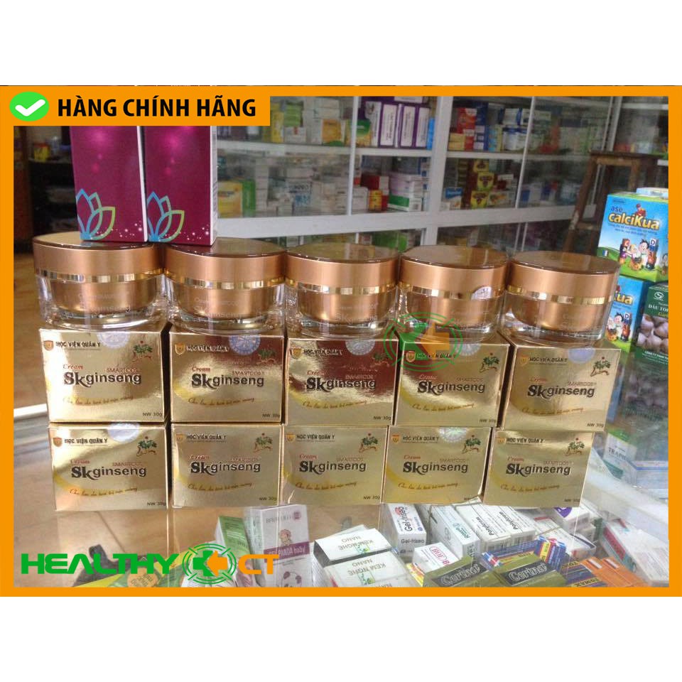 ✅ CHÍNH HÃNG- COMBO viên uống sáng da sương mai + Kem bôi Smartcos SK Ginseng Học Viện Quân Y