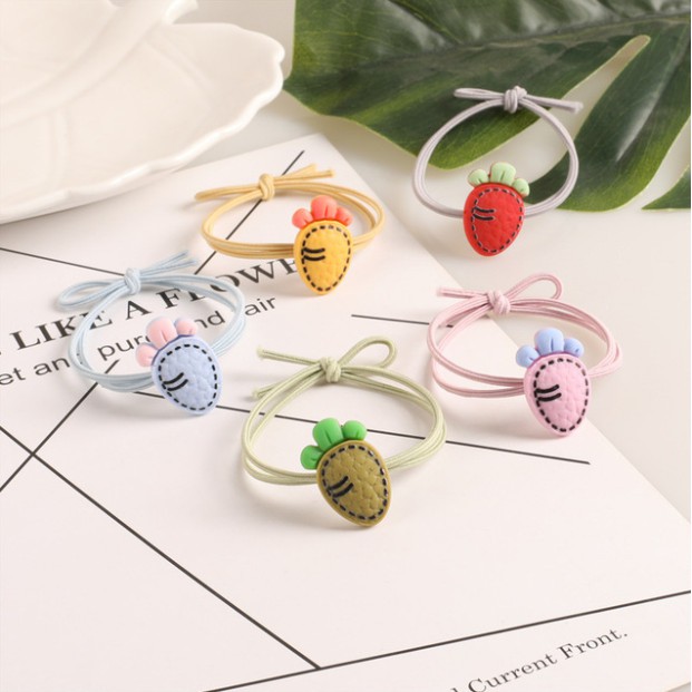 Combo 10 Thun Cột Tóc Hình Củ Cải Dễ Thương Style Hàn Quốc Hot Trend