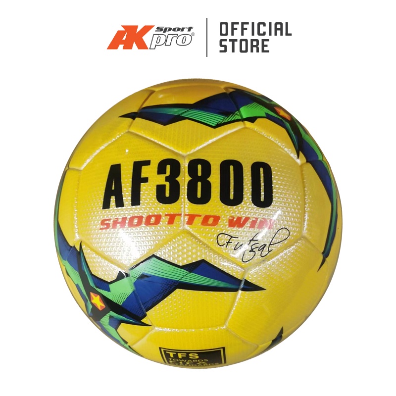 Bóng đá Futsal AKpro AF3800 màu Vàng - Công nghệ ACENTECpro - Tặng kim bơm - Chính hãng