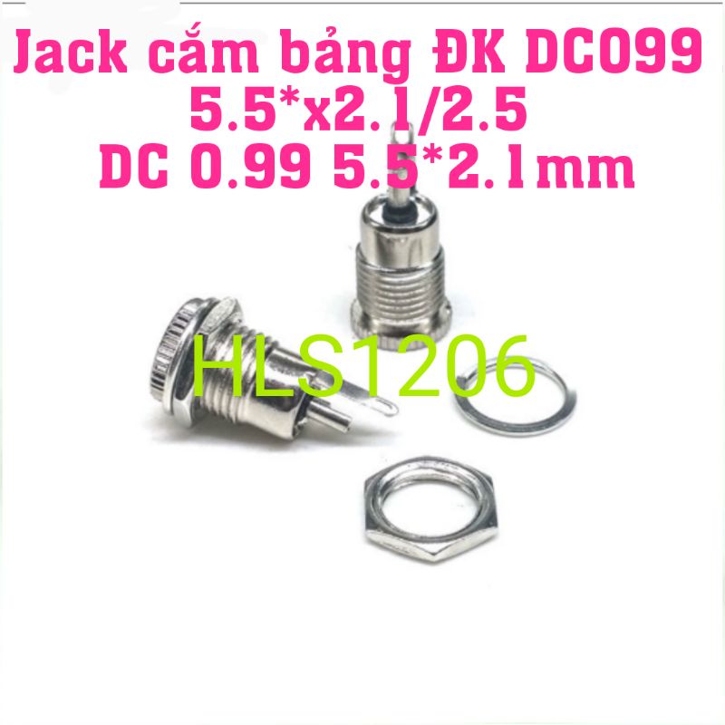 giắc cắm bảng điều khiển bằng kim loại DC099 5.5x2.1/2.5 DC