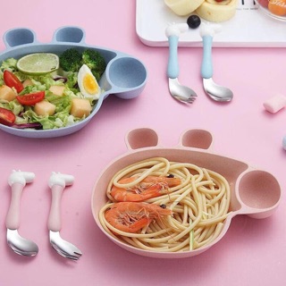 Khay ăn dặm lúa mạch cho bé