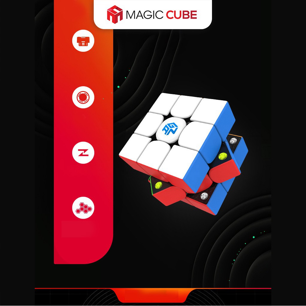 Rubik 3x3 GAN 356 M Có Nam Châm Lite/Standard Chính Hãng Gan