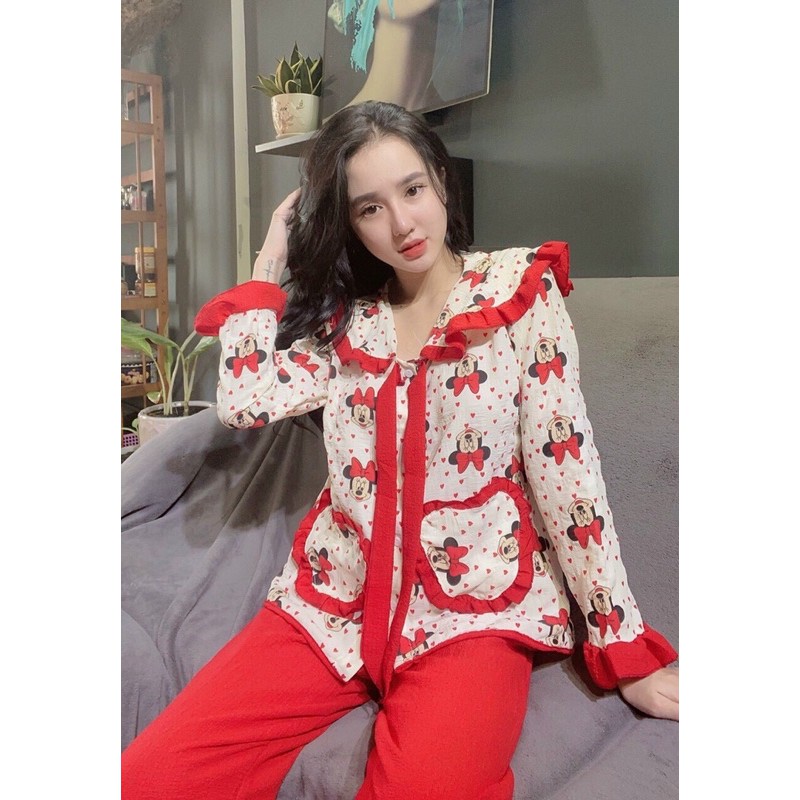 BỘ MẶC NHÀ ĐŨI TIỂU THƯ CHẤT NHẬP CAO CẤP SIÊU PHẨM DỄ THƯƠNG