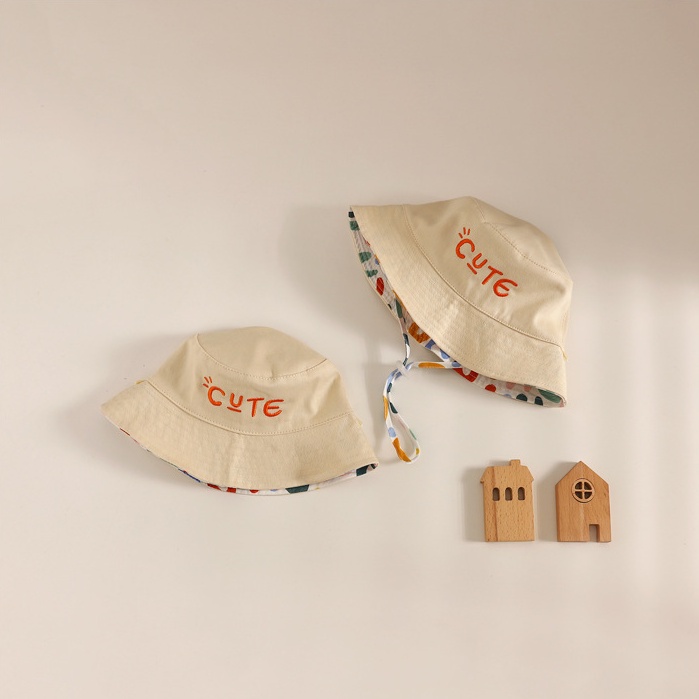 Nón Tai Bèo Hai Mặt Thêu Họa Tiết Graffiti Dễ Thương Phong Cách Nhật Bản 2022