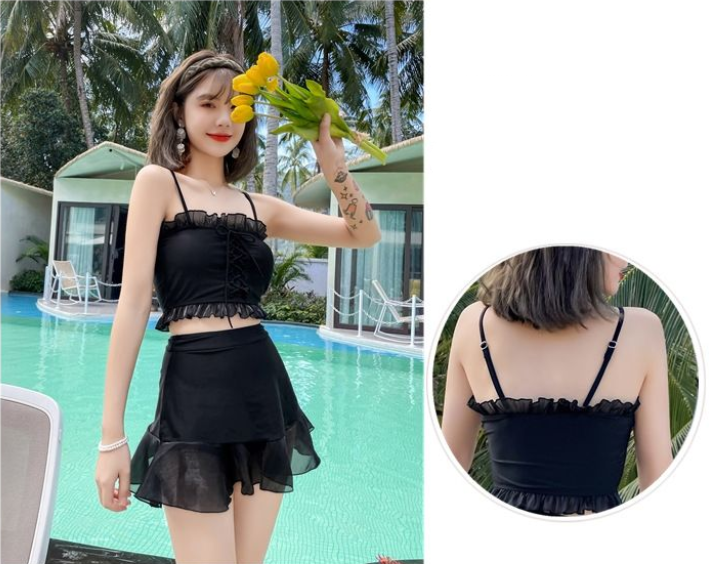 Set đồ bơi hai mảnh phong cách Hàn Quốc dành cho nữ