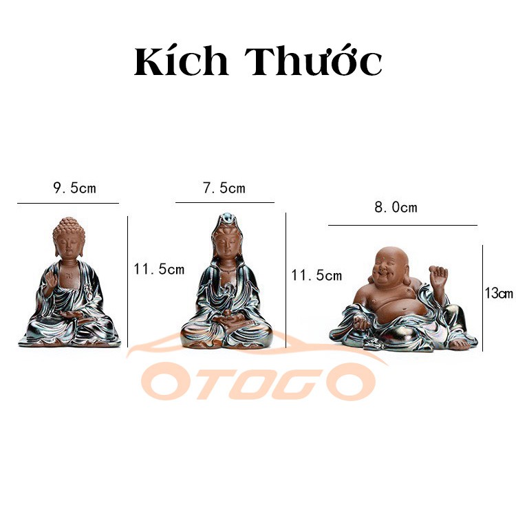 Tượng Phật Adida Làm Bằng Gốm Cao Cấp, Tượng Adida Để Taplo Ô Tô