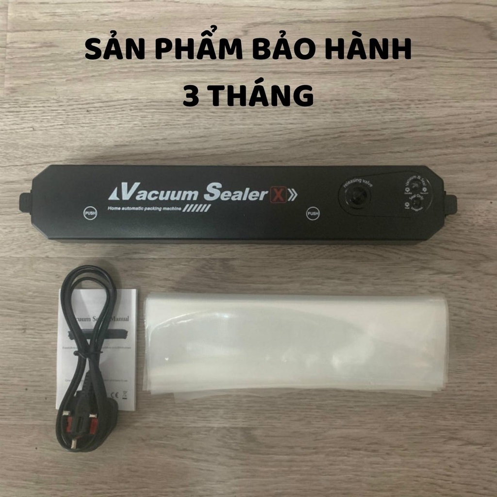 Máy hút chân không thực phẩm kiêm máy hàn miệng túi Vacuum Sealer tặng kèm túi bảo hành 3 tháng