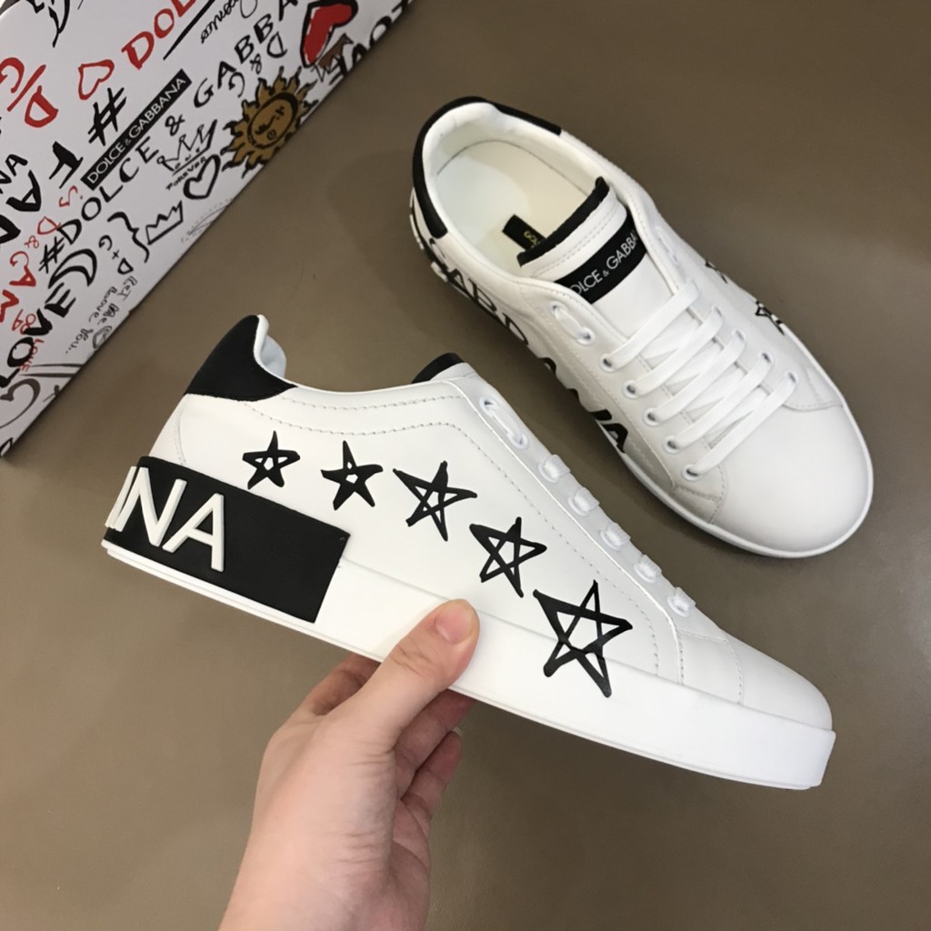 Giày sneakers nam da thật Dolce & Gabbana D&G thiết kế tươi sáng, trẻ trung và năng động