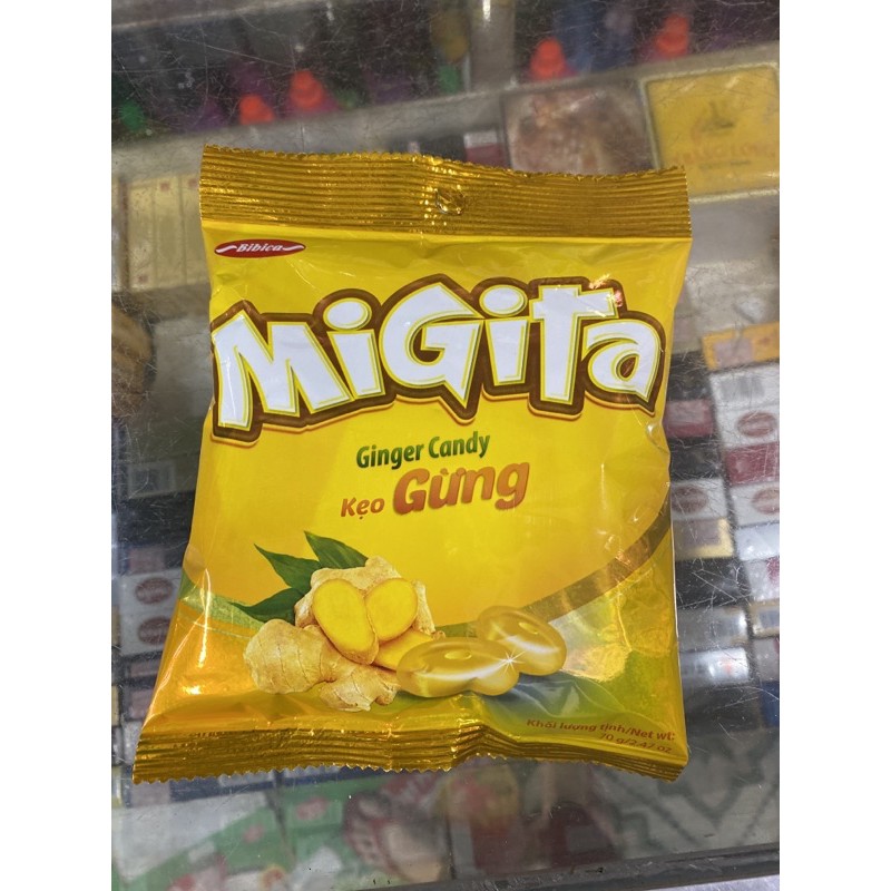 Kẹo Gừng Ngậm MIGITA BIBICA Gói 20g