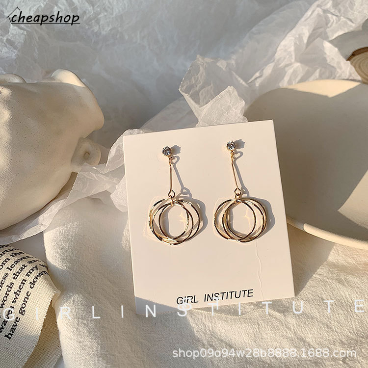 iF YOU Khuyên tai dài đính đá pha lê thời trang thanh lịch cho nữ