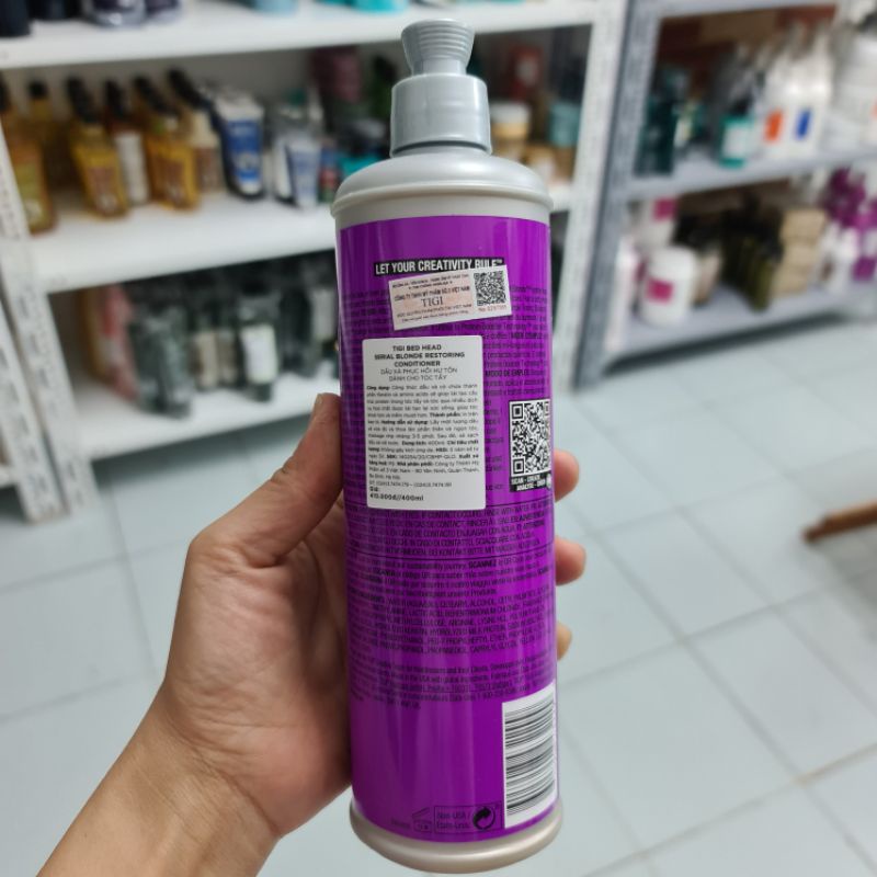DẦU GỘI XẢ TIGI BEDHEAD SERIAL BLONDE PURPLE DÙNG CHO TÓC TẨY 400ML- 970ML