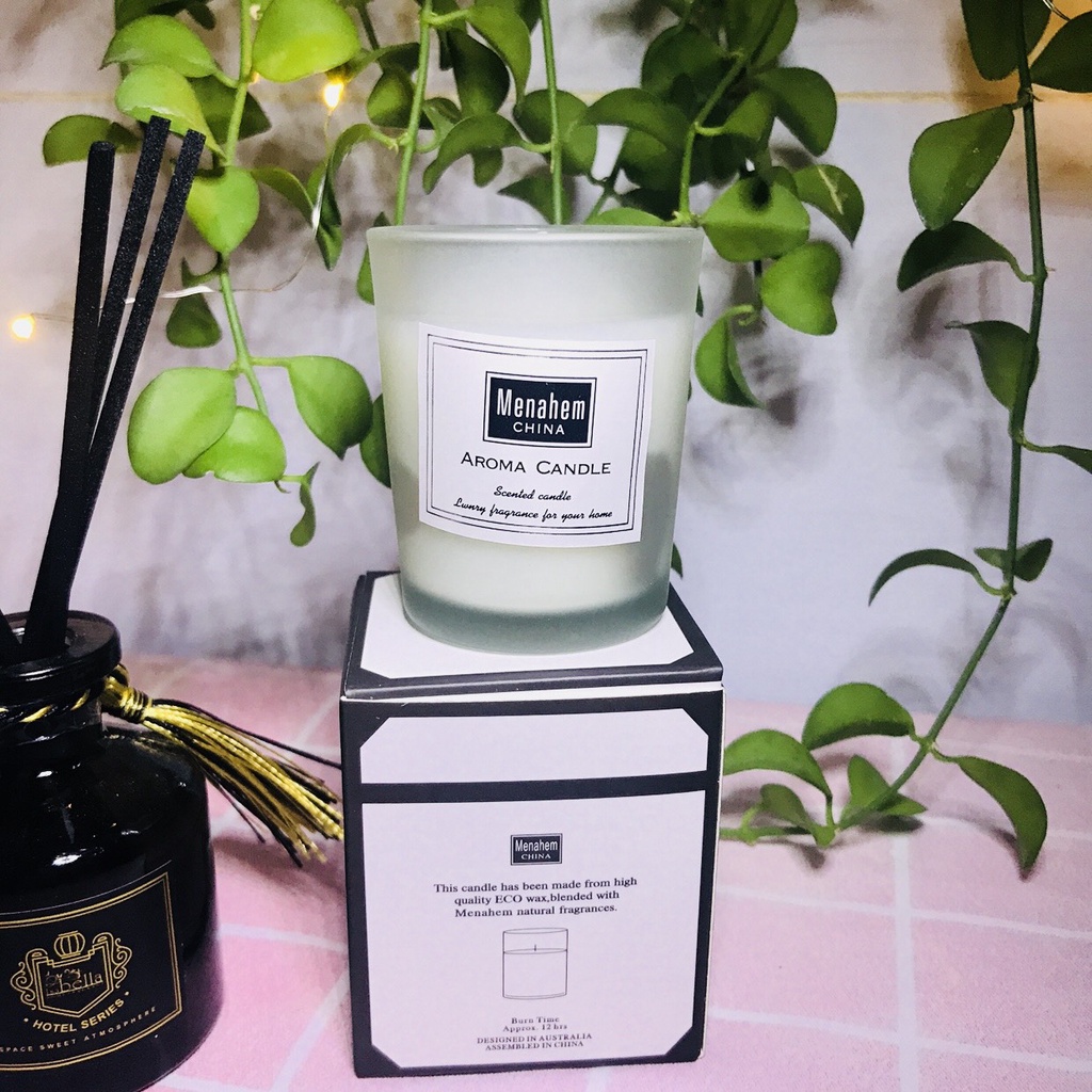 Nến thơm thư giãn không khói, trang trí decor cao cấp Aroma Menahem - NgocThi Store