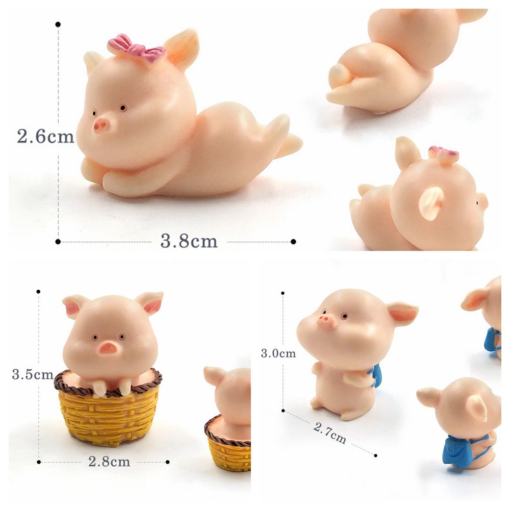 Tượng Heo Con Mini Dễ Thương Trang Trí Tiểu Cảnh