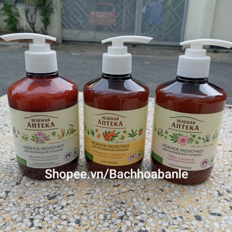 Dung dịch vệ sinh apteka dạng sữa _ Dung dịch vệ sinh 370ml Pharmacy nga